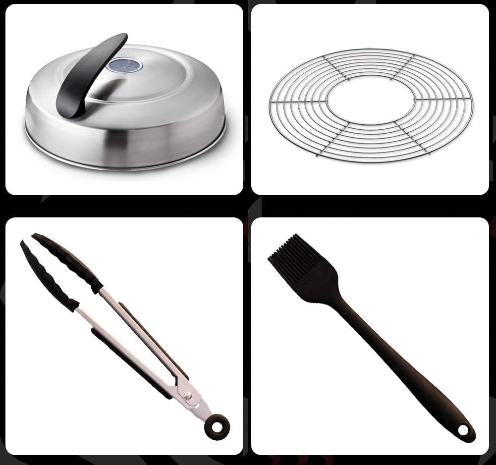 Grillerette Pro - "The Smartest Portable BBQ Grill" - Lid & Accessories Kit