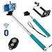 Produktbild N4U ONLINE® Samsung Galaxy Ace Style LTE G357 Premium Handheld Selfie Einbeinstativ Ausziehbar Funktion Einstellbarer Halter mit Drahtlose Auslöser Fernbedienung Blau