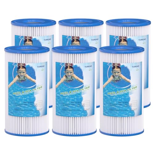TOREAD Lot de 6 cartouches de filtre pour piscine