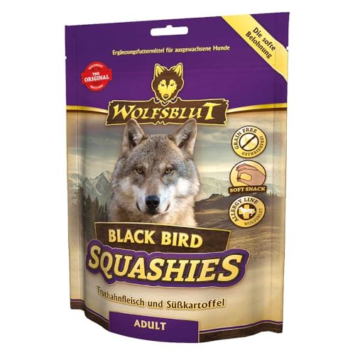 Wolfsblut - Hundesnack - Squashies Black Bird Adult (2 x 300g) - getreidefrei und qualitative Leckereien für deinen Vierbeiner - Truthahn mit Süßkartoffel