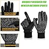 Winter Gloves for Men Women,-10°F 3M Thinsulate Thermal Coldproof Touchscreen Warm Gloves,Anti-Slip Road Bike Cycling Gloves for Skiing Riding Running Hiking Driving-Dark Grey-M #2