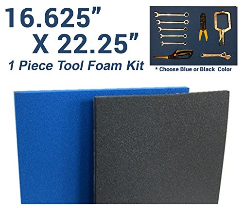 5S LEAN TOOL BOX FOAM ORGANIZERS 1/2 INCH THICK (1 PIECE) (16"x22, Blue)