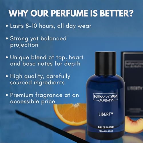 Image of Luxury Liberty Unisex Perfume | Eau de Parfum 100ml | Bergamot, Peach & White Musk | Sparkling-Floral-Velvety Premium Fragrance Perfume | Long Lasting Perfume for Men and Women