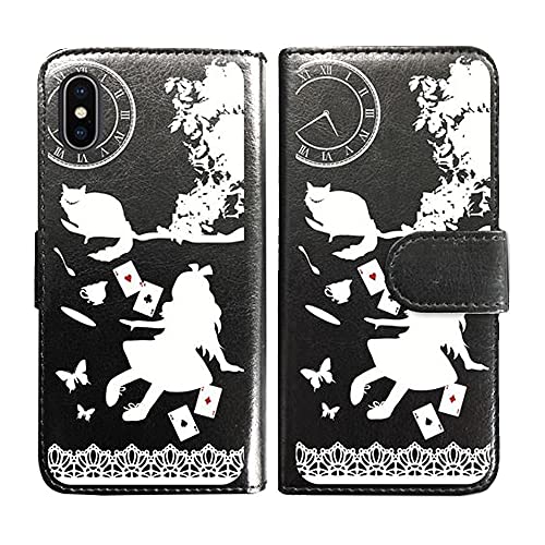 sslink OPPO Reno13 A �I�b�| �Ή� �蒠�^ �u���b�N �P�[�X Alice in wonderland(�z���C�g) �A���X �L �g�����v �n�[�h�P�[�X �_�C�A���[�^�C�v ���J�� �J�[�h���[ �t���b�v �J�o�[