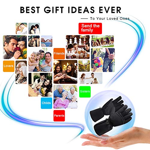 SVPRO Electric Heated Gloves Rechargeable Battery Powered Gloves Men Women Heating Hand Warmer Warm Winter Thermal Mitten Gloves for Cycling, Motorcycling, Fishing, Hunting, Skiing etc