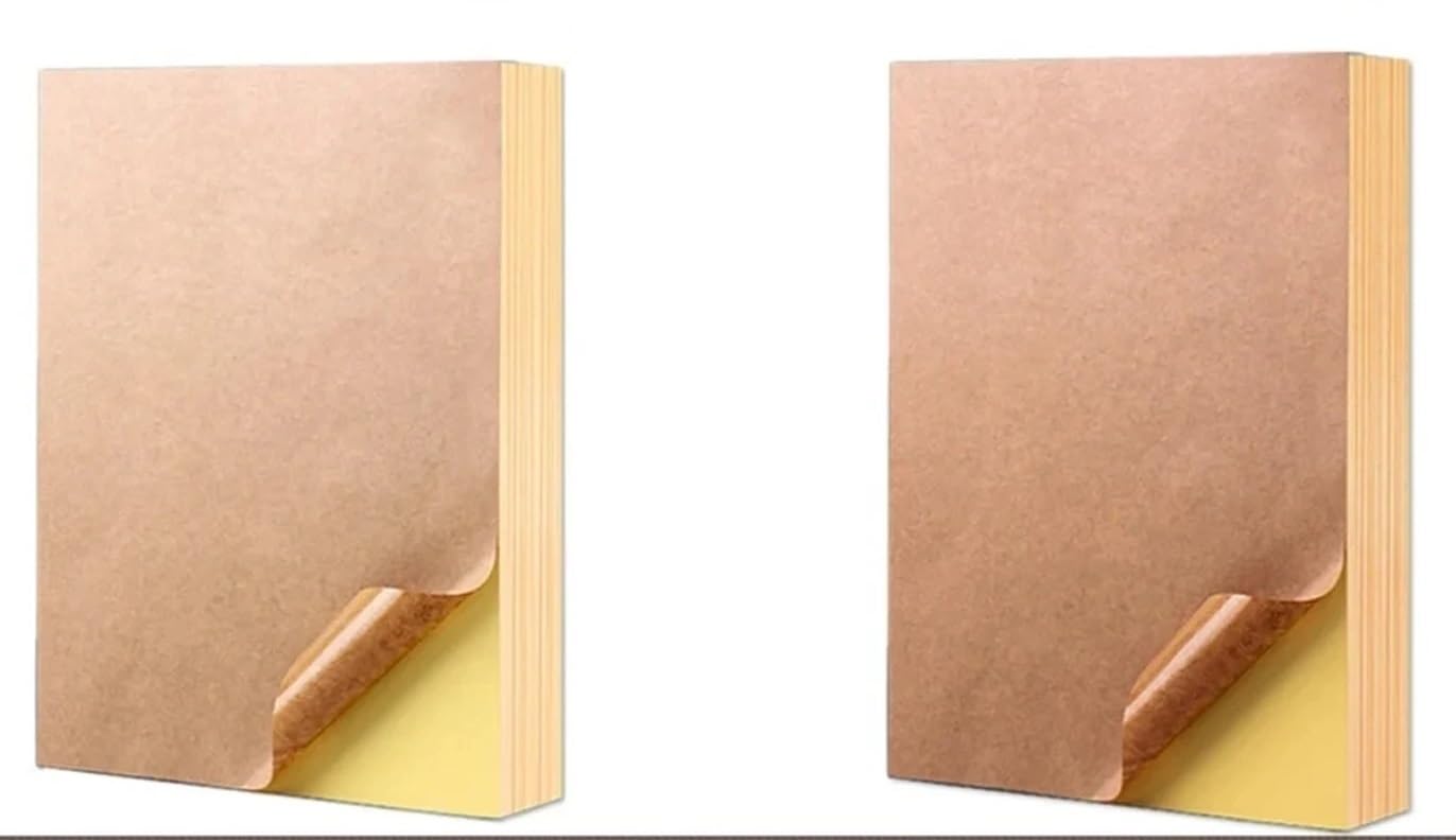 Namensschild-Aufkleber, A4, Kraftpapier, bedruckbar, für Scrapbooking, DIY-Aufkleber, mattes Papierbogen für Laser-Tintenstrahldrucker, Kopierer für Kleidung, Büro, Schule, 100–400 Stück, dunkel, 100