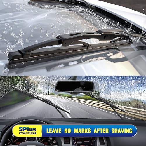 Image of 5 PLUS 22 inch Wiper Blades 2 Pack Replacement for Ford F150 F250 F350 F450 F550 2023 2022 2021 2020 2019 2018 2017 2016 2015 2014 2013-2009-OEM Quality Premium All-Season Windshield Wiper Blades
