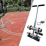 CCChosmo Court Marking Kit, Playing Field Line Striping Machines, Court Line Tape Machine, Basketball Court Line Kit for Concrete, Asphalt, Road Warning with Drawing Circle Kit