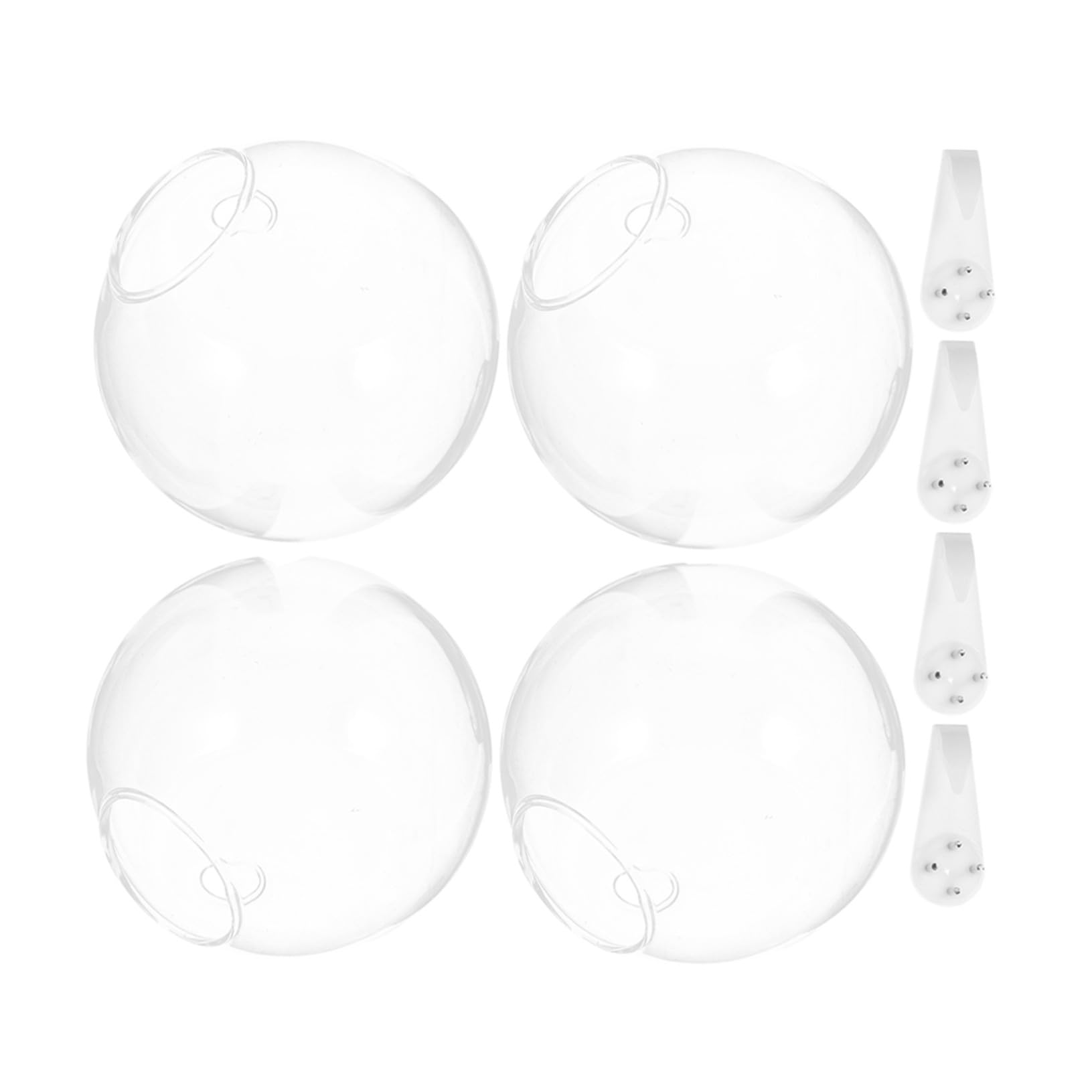 Alipis 4 pièces Lot de Vases Hydroponiques Verre Transparent à Suspendre Mur Support Mural pour Plantes Intérieur Propagation Décoration Élégante pour Maison et Bureau