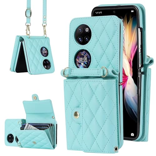 Coque Huawei Pocket 2 bleu l'étui à bandoulière idéal pour vos sorties