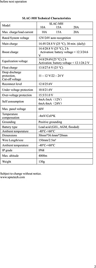 Miniatura 4 de Controlador de carga solar IP68 regulador inteligente de batería de panel solar de 15 A, 12 V24 V. Pantalla LED clara legible del estado de carga.