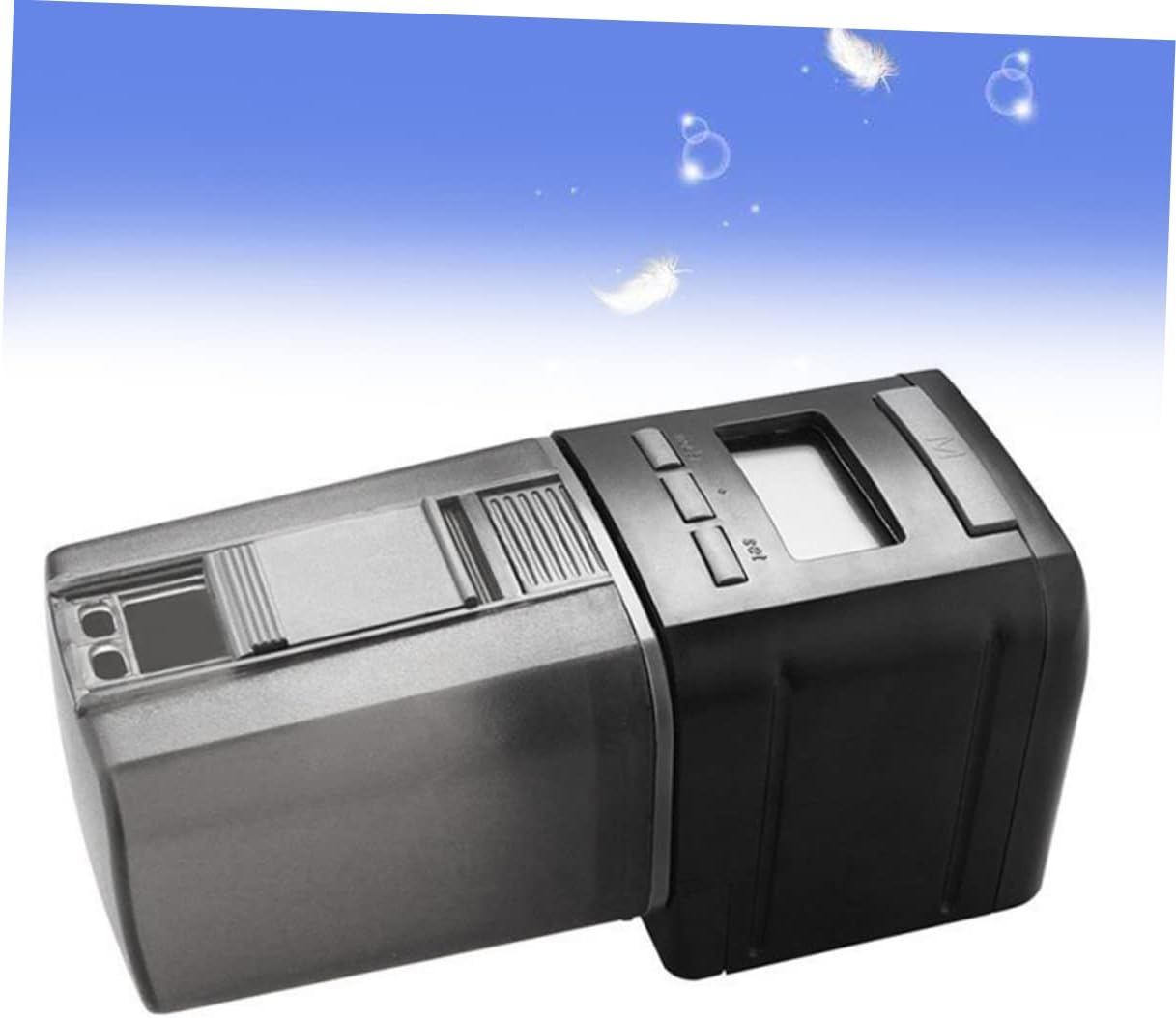Automatic Aqua-Feeder Mini Timer Fish Feeder for Aquariums and Ponds Capacity Abs Material Black Efficient Feeding for Healthy Fish Daily