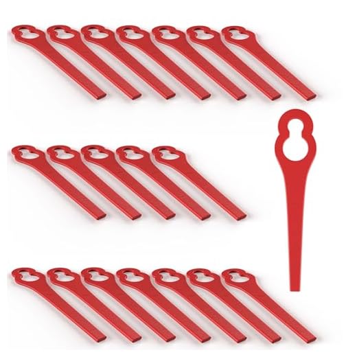 gartenteile 20 Kunststoffmesser/Ersatzmesser/Schneidplättchen/Messer passend für Akku Rasentrimmer Gardenline GLART 18 Li von ALDI/Hofer