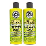Chemical Guys CWS_301_16 Citrus Wash & Gloss Foaming Car Wash Soap (Works with Foam Cannons, Foam Guns or Bucket Washes) Safe for Cars, Trucks, Motorcycles, RVs & More, 16 fl oz, Citrus Scent