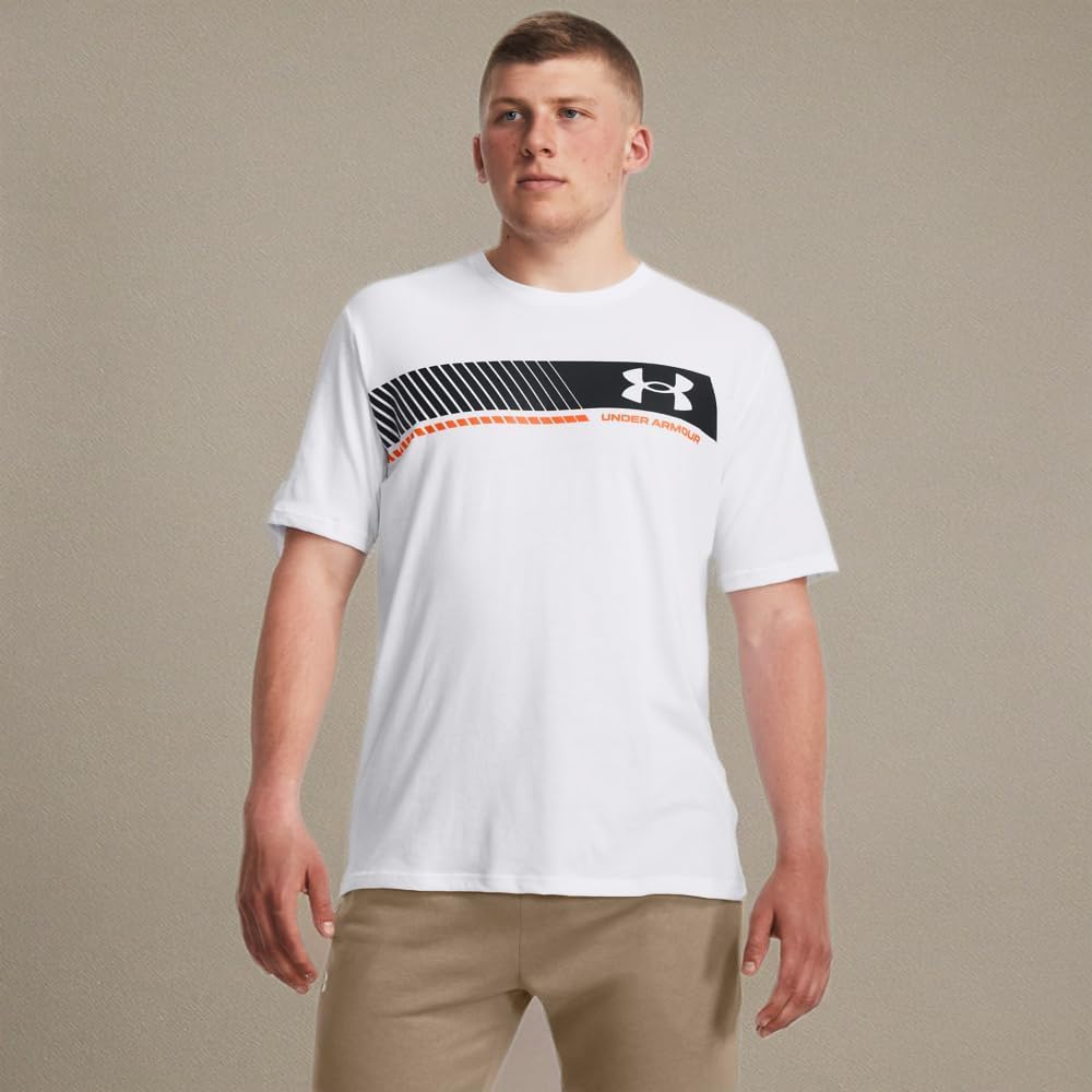 Under Armour Men's Left Chest Stripe Short Sleeve T Shirt