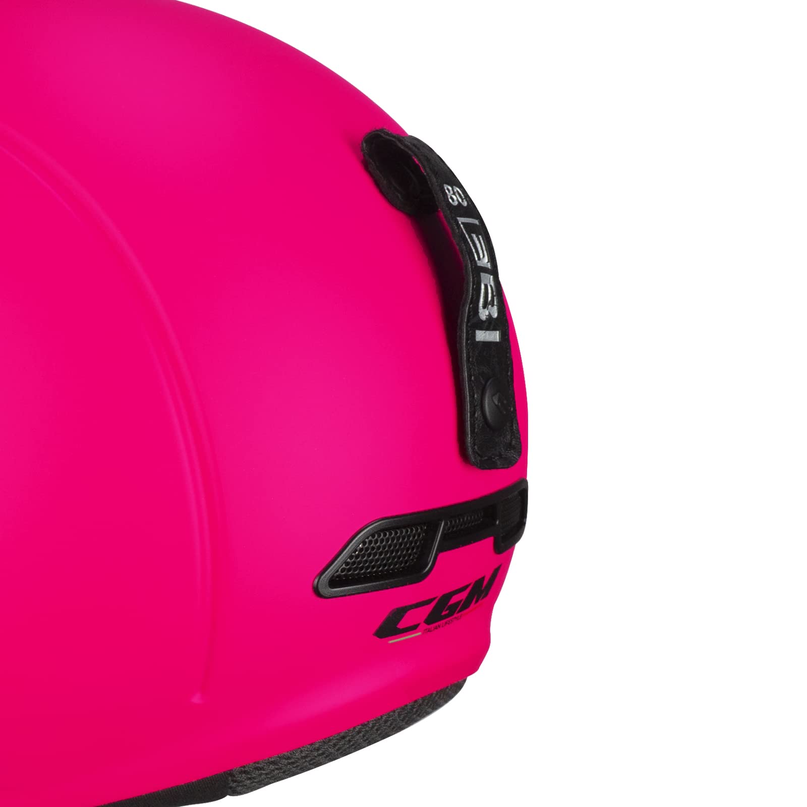 CGM EBI Casque de Ski Unisexe pour Adulte, Rose Fluo Mat, XS (53-54 cm)