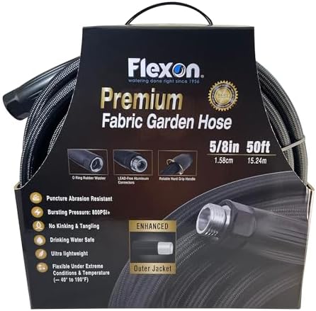 Apex 50-Foot Lightweight Garden Hose – Ultra Flexible, Kink-Free & Durable For Easy Watering