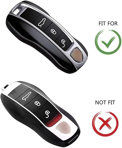 Miniatura 2 de Alcantara - Funda de piel hecha a mano para llavero compatible con Porsche Panamera Cayenne Macan 911 Taycan 918