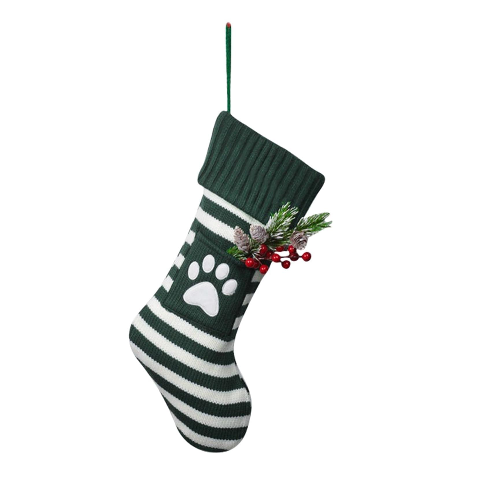 Calza Natalizia Gigante Per Animali Domestici – 46 Cm In Maglia Morbida Con Motivi Di Natale, Perfetta Per Decorare Il Camino