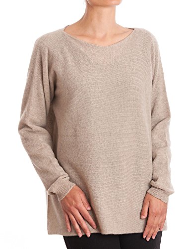 Dalle Piane Cashmere - Maxi Pull 100% Cashmere - Made in Italy, Color: Beige, One Size