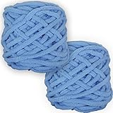 2 Balls Soft Chenille Yarn Velvet Yarn for Crocheting,Fluffy Yarn for Knitting and Crochet DIY Craft