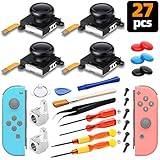 Joycon Joystick di ricambio, (confezione da 4) Parti dello stick analogico per Nintendo Switch Joy...