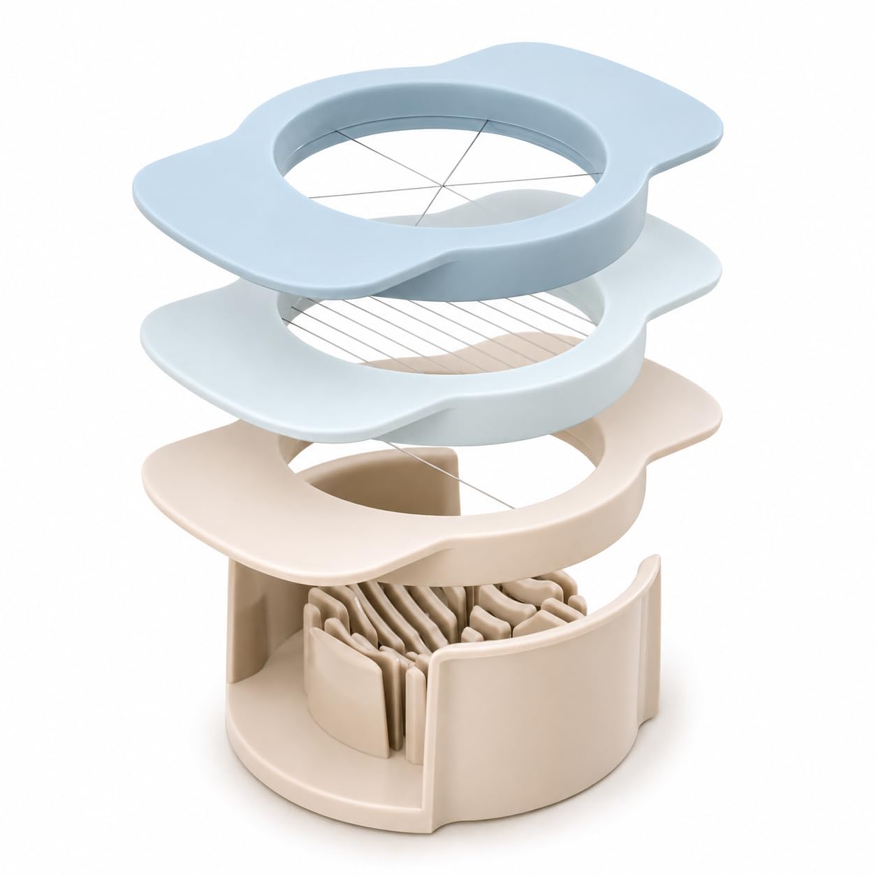 Clove 3-in-1 Egg Slicer for Hard Boiled Eggs, 6 Wedge, 8 Slice, Half Cutter