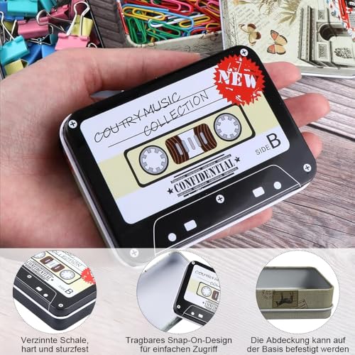 YWKJDDM Metalldosen, 8 Stück Rostfrei Metalldöschen, Kleinen Blechdosen mit Deckel Kleine Blechdosen Bunt für Süßigkeiten kleinen Gegenständen(9 x 6,5 x 2,5 cm)