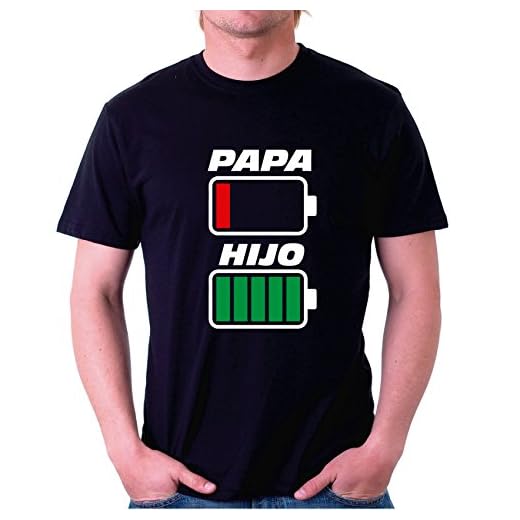Custom Vinyl Camiseta Dia del Padre Papa Hijo (Negra, L)