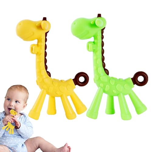 Baby Spielzeug Set ab 3 Monate BPA Frei | Neugeborenen Spielzeug Set | Babybeisser für Mädchen und Jungen | Lernspielzeug | Greifen Lernen | Geschenk Set | Giraffe | DGN Toys Cover