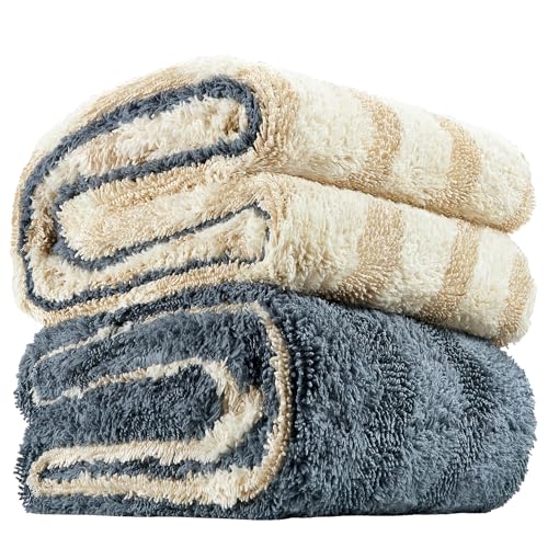 Fantasticlean Large Car Drying Towel- 26‘’ by 20'', 2 Pack-Premium Microfiber Cleaning Cloth with Twisted Loop & Coral Fleece, Ultra Absorbent, Scratch-Free for Car Detailing 2 Pack-26''x20'