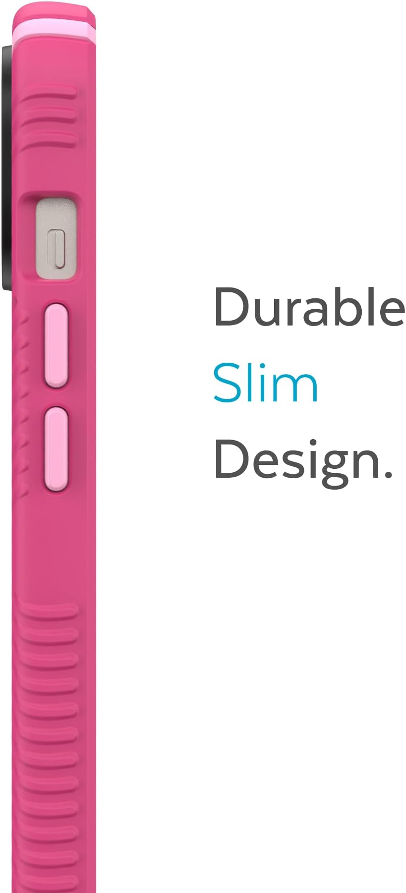 Speck iPhone 14 Plus Case - Drop Protection, Scratch Resistant, Dual Layer Slim Phone Case for 6.7 Inch iPhones 14 Plus - Built for MagSafe - Presidio2 Grip - Digital Pink/Blossom Pink/White