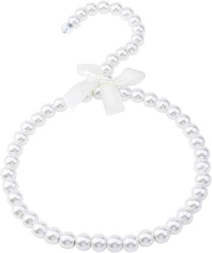 LC LICTOP Organizador de bufanda con cuentas de piel blanca para corbatas, chales, bufandas y velos