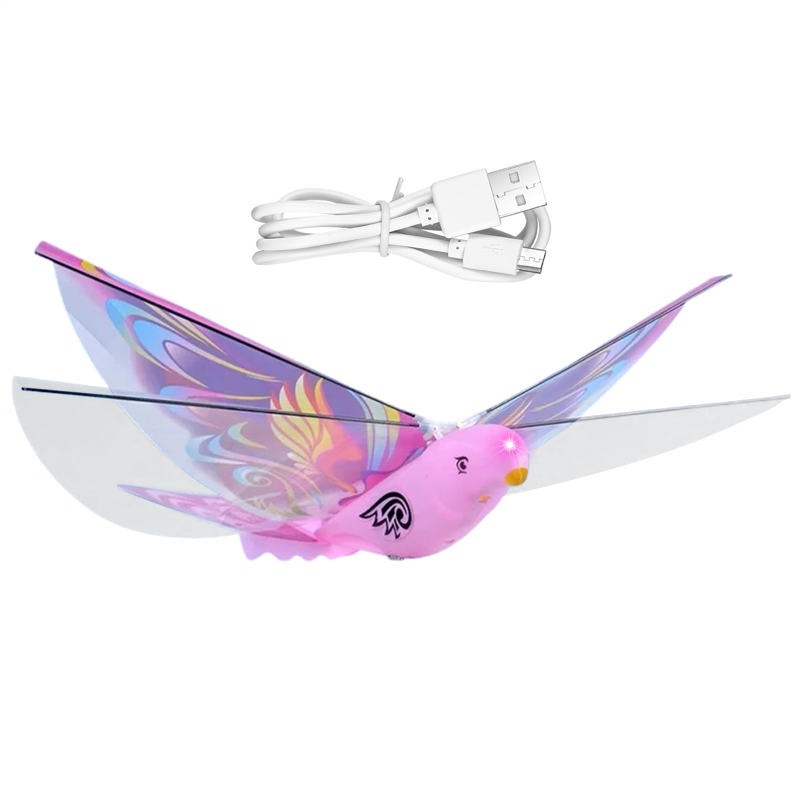 Flying Bird Toy - Realistic Electronic Figurine Game, Rechargeable Robot Plaything | Indoor & Outdoor Flying Bird for Kids for Kids Teens Family Gathering Outdoor Garden Park Backyard — view 10
