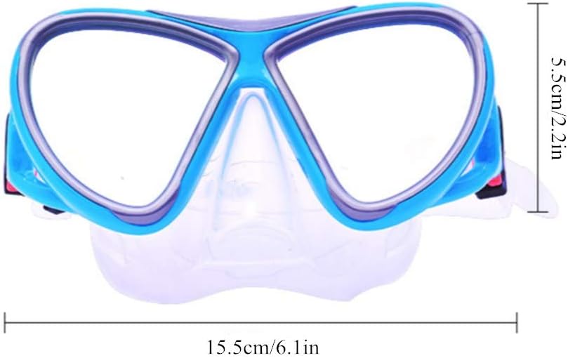 Snorkeling Suit Anti-Fogging Tempered Glass Snorkeling Mask High-Definition Tempered Lens Silicone Goggles Adult Snorkeling Swimming and Diving