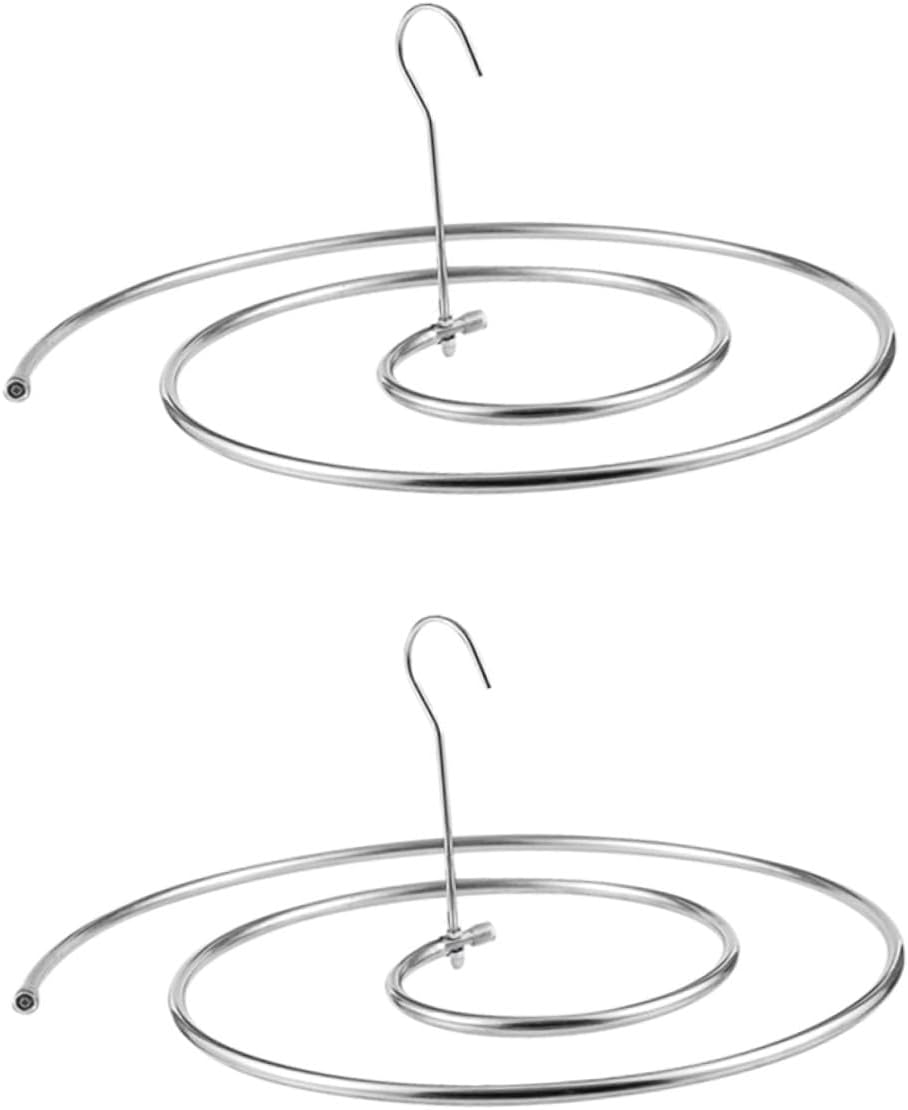 2pcs Spiral Quilt Rack Windproof Blanket Drying Hanger 10mm Stainless Steel 40cm Diameter Bed Cover Laundry Organizer for Home Use