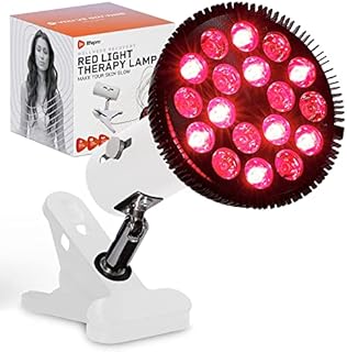 InfraGlow NIR & Red Light Therapy Lamp - Infrared Red Light Therapy Bulb with 18 LEDs & Clip-On Lamp - at-Home Red Light Therapy for Body, Chronic Pain Relief, Skin Wellness, & Recovery Accelaration