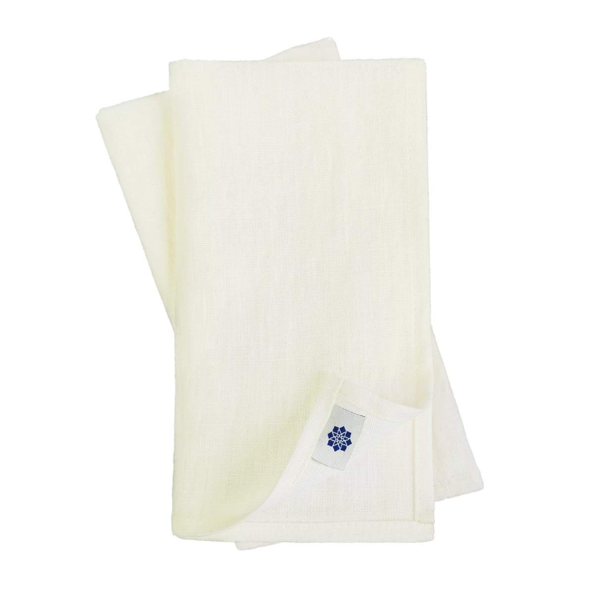 Linen & CottonSet of 4 x Napkins RUSTICO - 16.8'' x 16.8'' (42cm x 42cm), 100% Linen (Milk-White)