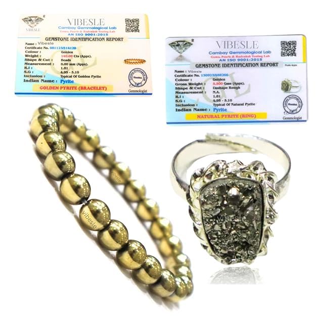 See full amazon price history chart for DVISHA Combo of Original Pyrite Ring with Adjustable Size Bracelet With Lab Certificate, Attarct Wealth and Prosperity Certified Gemstone golden beads natural healing crystal jewelry for Women & Men DVISHA Combo of Original Pyrite Ring with Adjustable Size Bracelet With Lab Certificate, Attarct Wealth and Prosperity Certified Gemstone golden beads natural healing crystal jewelry for Women & Men (B0CQTJFNBT) Amazon Price History, Amazon Price Tracker