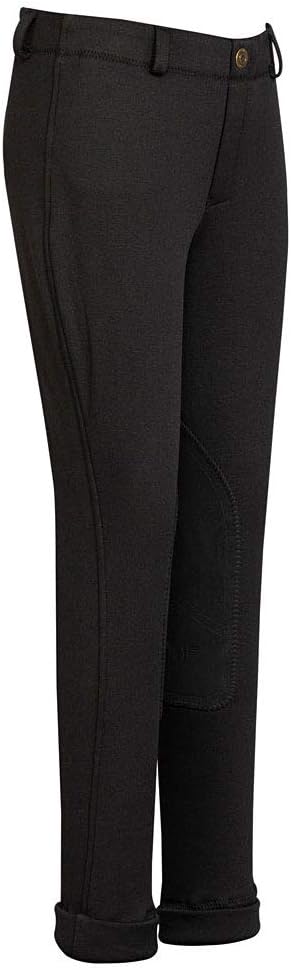TuffRider Children's Unicorn Unifleece Pull-On Stretch Fleece Knee Patch Winter Jodhpurs
