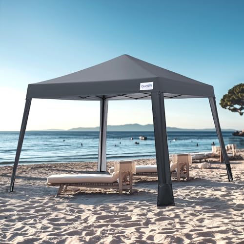 Quictent 10x10 Pop Up Canopy Tent Lightweight, Portable, and Versatile for Beach and Sporting Events with Sun Protection and Easy Setup