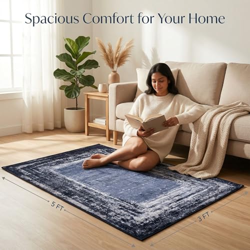 Image of Dream Weaverz Anti Slip Rectangular Carpet for Living Room & Hall | Silk | Flat Woven Soft Washable Floor Mat for Home, Bedroom Floor & Kitchen | Durable Anti Skid Rug for Daily Use (3 X 5) feet