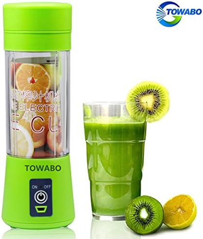 TOWABO USB Juicer Cup, Fruit Mixing Machine, Portable Personal Size Electric Rechargeable Mixer, Blender, Water Bottle