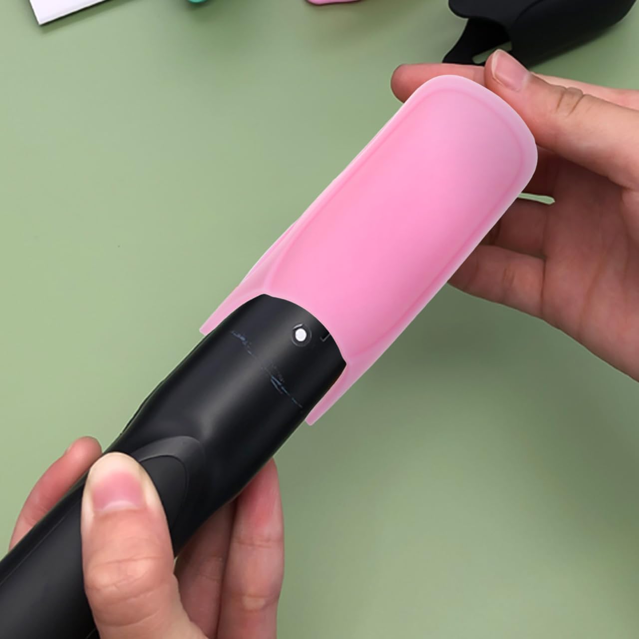 PACKOVE Manguito Aislamiento Rizador Pelo Plancha Funda Silicona Protectora Evita Quemaduras