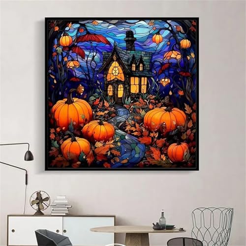 Kit Broderie Diamant Full Strass 100x100cm : Peinture Diamant 5D Halloween DIY