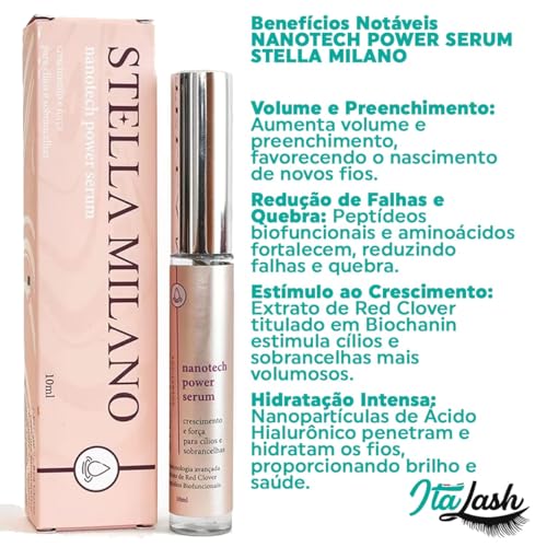 Sérum Stella Milano Nanotech Power Cílios Sobrancelhas 10ml