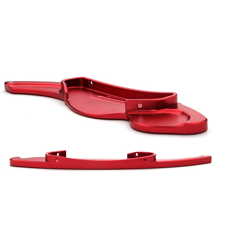 HIBEYO DSG Steering scoop for Land Rover Evoque Velar Discovery Range Rover for Jaguar F-Pace E-Pace XE XF XJ XFL XJ Shift Paddles, red