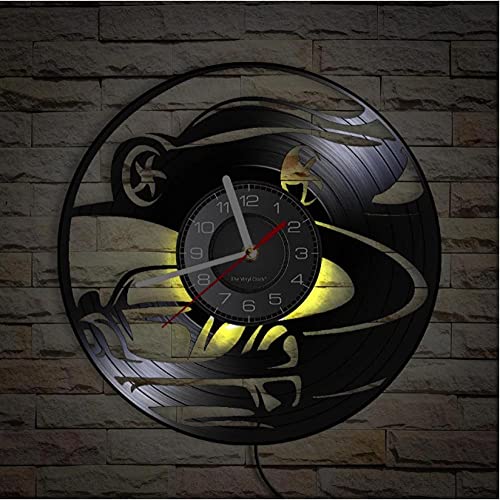 Horloge Murale Garage Auto Art Vinyle Découpé au Laser Haute Qualité