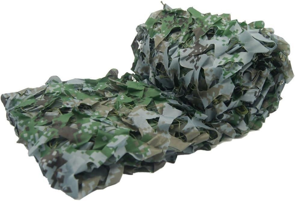 VUIKLCty Facile Filet de Camouflage forestier Rouleau Aveugle Filet de Camouflage Jungle Camping Chasse Militaire Tir Filet de Camouflage/Woodland Digital...