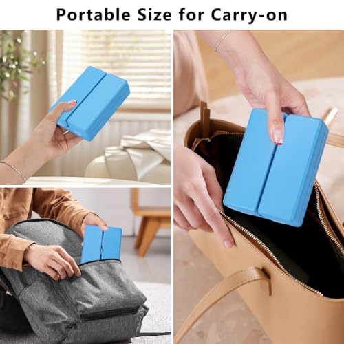 Image of FYY Travel Pill Organizer,7 Compartments Large Pill Box Medicine Case-Blue